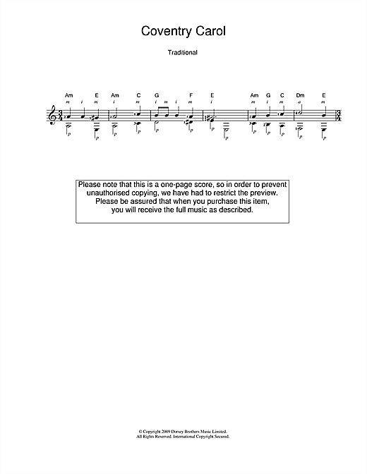 Preview Christmas Carol Coventry Carol Christmas sheet music, notes and chords for Guitar, SKU: 100222 sheet music, piano notes, chords, guitar tabs, score, transpose, transcribe, how to play, guide, download, learn, tutorial, progression, song, artist, awards, billboard, mtv, vh1, tour, single, album, release