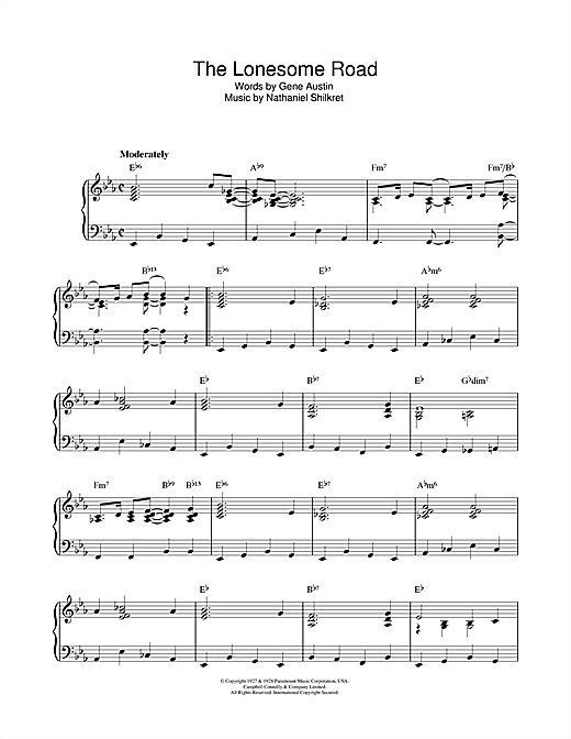 Preview Gene Austin The Lonesome Road Blues sheet music, notes and chords for Piano, SKU: 102868 sheet music, piano notes, chords, guitar tabs, score, transpose, transcribe, how to play, guide, download, learn, tutorial, progression, song, artist, awards, billboard, mtv, vh1, tour, single, album, release