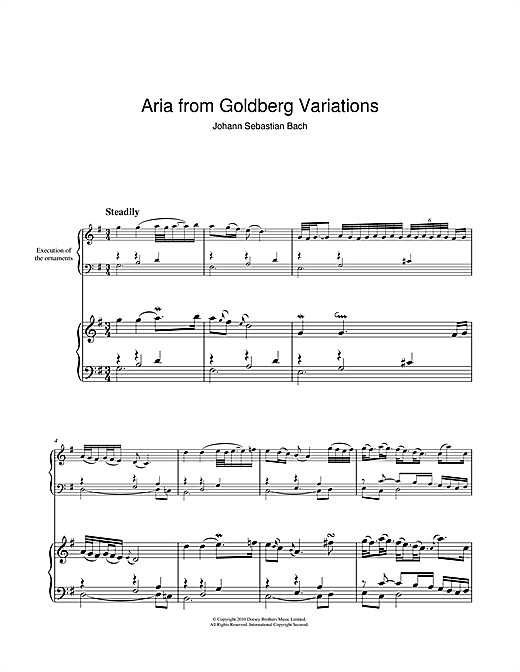 Preview Johann Sebastian Bach Aria from The 'Goldberg' Variations Classical sheet music, notes and chords for Piano, SKU: 105894 sheet music, piano notes, chords, guitar tabs, score, transpose, transcribe, how to play, guide, download, learn, tutorial, progression, song, artist, awards, billboard, mtv, vh1, tour, single, album, release