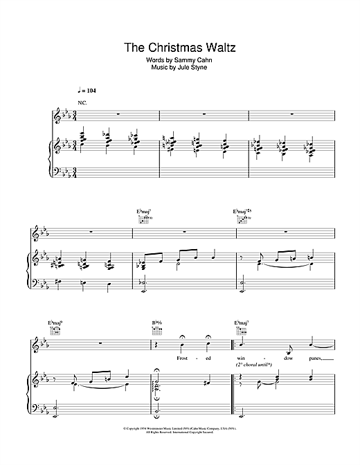 Preview Frank Sinatra The Christmas Waltz Easy Listening sheet music, notes and chords for Piano & Vocal, SKU: 107285 sheet music, piano notes, chords, guitar tabs, score, transpose, transcribe, how to play, guide, download, learn, tutorial, progression, song, artist, awards, billboard, mtv, vh1, tour, single, album, release