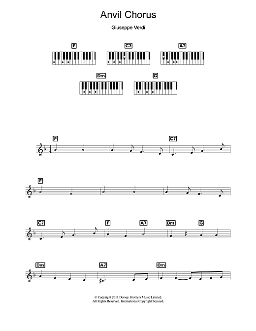 Preview Giuseppe Verdi Anvil Chorus (from Il Trovatore) Classical sheet music, notes and chords for Keyboard, SKU: 108946 sheet music, piano notes, chords, guitar tabs, score, transpose, transcribe, how to play, guide, download, learn, tutorial, progression, song, artist, awards, billboard, mtv, vh1, tour, single, album, release