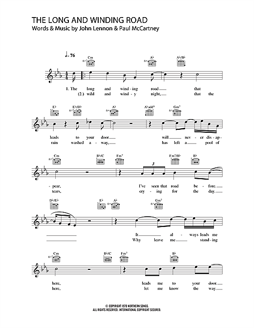 Preview Will Young & Gareth Gates The Long And Winding Road Pop sheet music, notes and chords for Melody Line, Lyrics & Chords, SKU: 110827 sheet music, piano notes, chords, guitar tabs, score, transpose, transcribe, how to play, guide, download, learn, tutorial, progression, song, artist, awards, billboard, mtv, vh1, tour, single, album, release