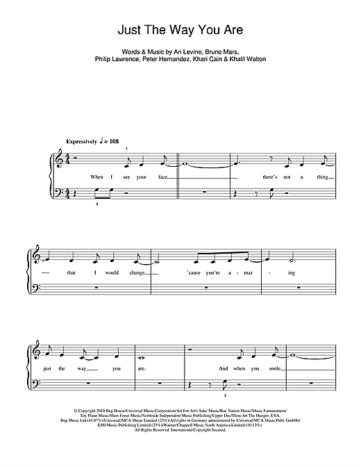 just the way you are bruno mars chords piano just the way you are bruno mars chords piano