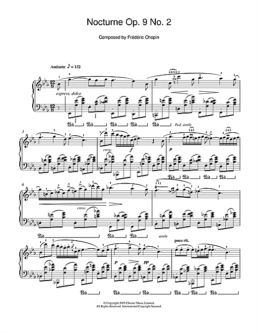 Preview Frederic Chopin Nocturne in E Flat Major, Op.9, No.2 Classical sheet music, notes and chords for Piano, SKU: 112662 sheet music, piano notes, chords, guitar tabs, score, transpose, transcribe, how to play, guide, download, learn, tutorial, progression, song, artist, awards, billboard, mtv, vh1, tour, single, album, release