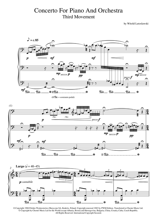 Preview Witold Lutoslawski Concerto For Piano And Orchestra, 3rd Movement Classical sheet music, notes and chords for Piano, SKU: 118768 sheet music, piano notes, chords, guitar tabs, score, transpose, transcribe, how to play, guide, download, learn, tutorial, progression, song, artist, awards, billboard, mtv, vh1, tour, single, album, release