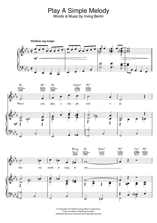 Preview Jo Stafford Play A Simple Melody Easy Listening sheet music, notes and chords for Piano & Vocal, SKU: 121153 sheet music, piano notes, chords, guitar tabs, score, transpose, transcribe, how to play, guide, download, learn, tutorial, progression, song, artist, awards, billboard, mtv, vh1, tour, single, album, release