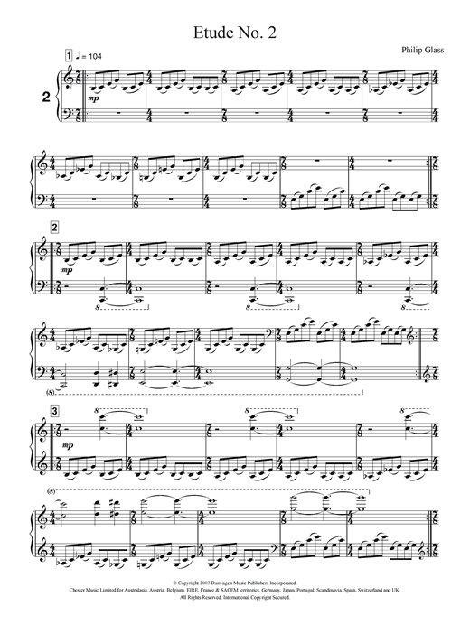 Preview Philip Glass Etude No. 2 Classical sheet music, notes and chords for Piano, SKU: 121162 sheet music, piano notes, chords, guitar tabs, score, transpose, transcribe, how to play, guide, download, learn, tutorial, progression, song, artist, awards, billboard, mtv, vh1, tour, single, album, release