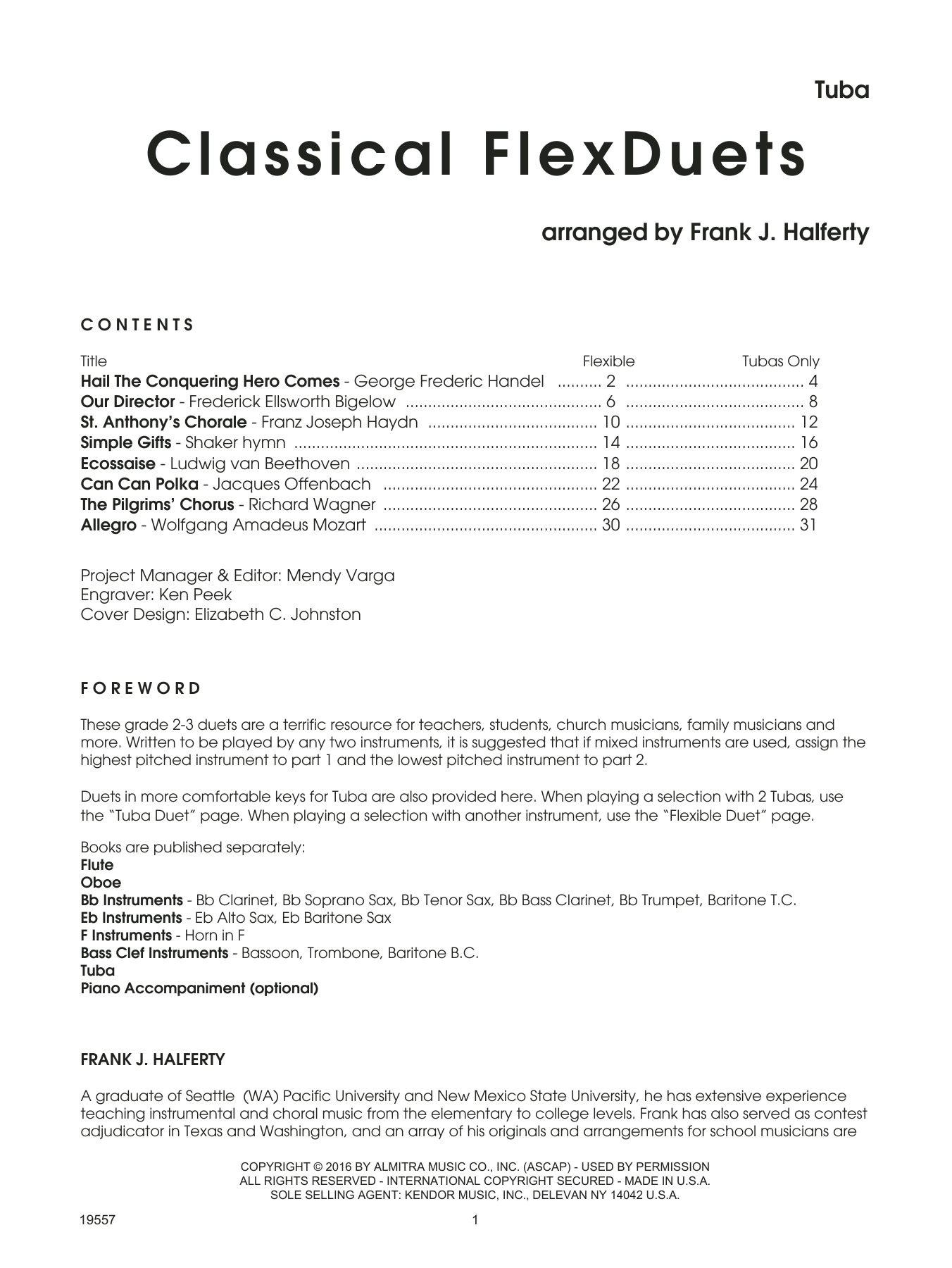 Preview Frank J. Halferty Classical FlexDuets - Tuba Unclassified sheet music, notes and chords for Brass Ensemble, SKU: 125077 sheet music, piano notes, chords, guitar tabs, score, transpose, transcribe, how to play, guide, download, learn, tutorial, progression, song, artist, awards, billboard, mtv, vh1, tour, single, album, release