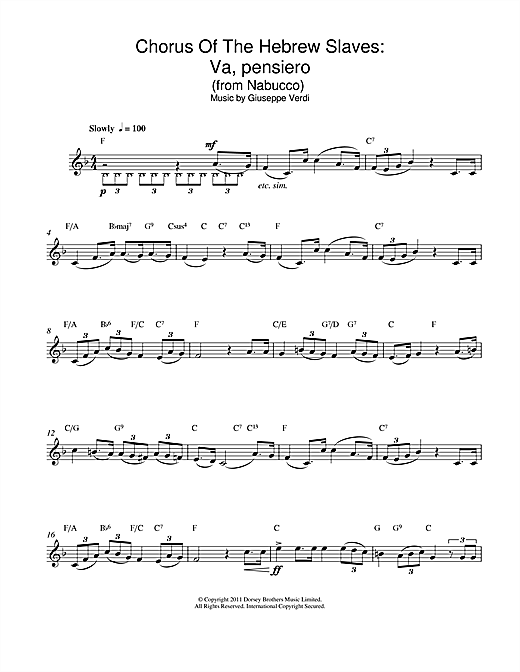 Preview Giuseppe Verdi Chorus Hebrew Slaves Classical sheet music, notes and chords for Melody Line & Chords, SKU: 13997 sheet music, piano notes, chords, guitar tabs, score, transpose, transcribe, how to play, guide, download, learn, tutorial, progression, song, artist, awards, billboard, mtv, vh1, tour, single, album, release