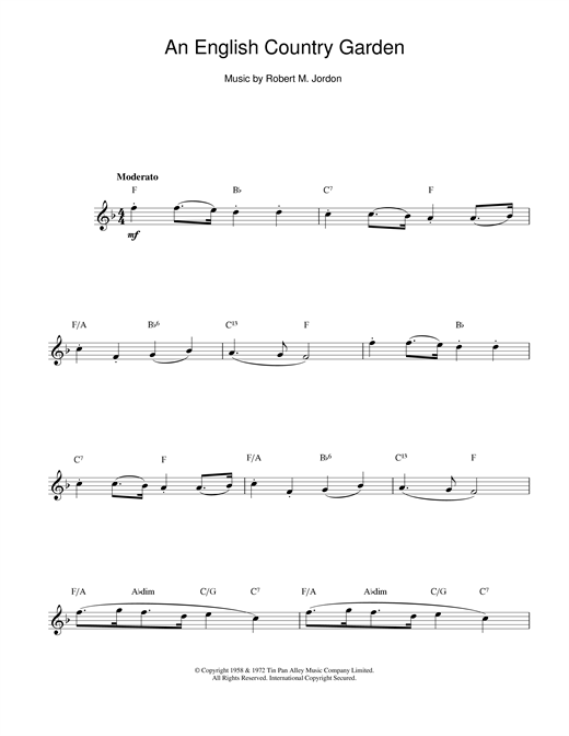 Preview Robert M Jordan English Country Garden Religious sheet music, notes and chords for Melody Line & Chords, SKU: 14031 sheet music, piano notes, chords, guitar tabs, score, transpose, transcribe, how to play, guide, download, learn, tutorial, progression, song, artist, awards, billboard, mtv, vh1, tour, single, album, release