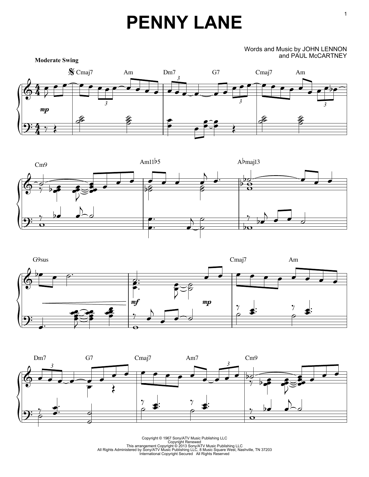 Preview The Beatles Penny Lane Rock sheet music, notes and chords for Piano, SKU: 150653 sheet music, piano notes, chords, guitar tabs, score, transpose, transcribe, how to play, guide, download, learn, tutorial, progression, song, artist, awards, billboard, mtv, vh1, tour, single, album, release