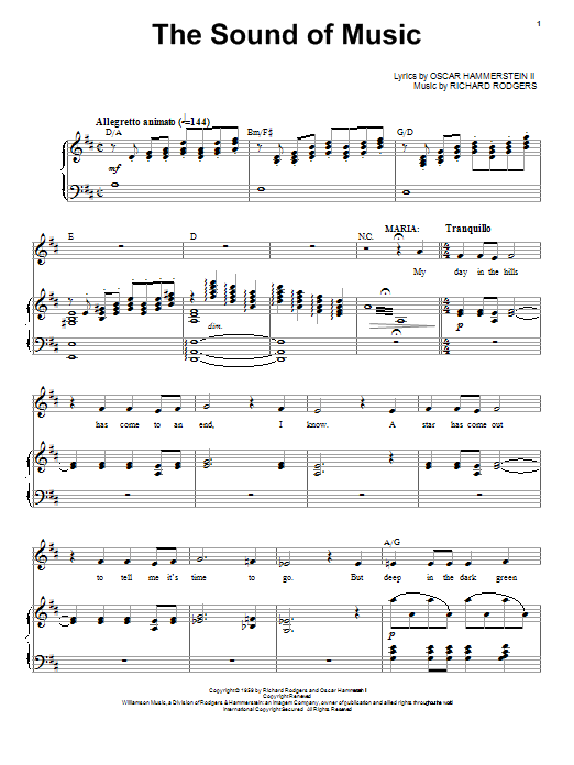 Preview Rodgers & Hammerstein The Sound Of Music Broadway sheet music, notes and chords for Piano & Vocal, SKU: 150693 sheet music, piano notes, chords, guitar tabs, score, transpose, transcribe, how to play, guide, download, learn, tutorial, progression, song, artist, awards, billboard, mtv, vh1, tour, single, album, release
