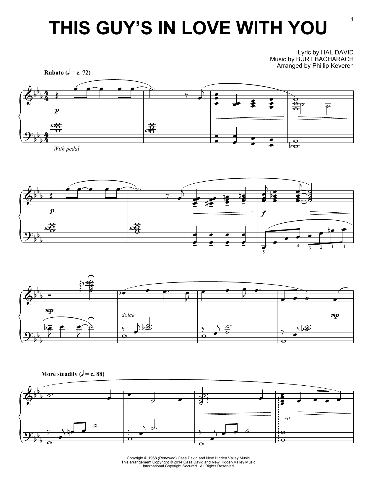 Preview Phillip Keveren This Guy's In Love With You Jazz sheet music, notes and chords for Piano, SKU: 153877 sheet music, piano notes, chords, guitar tabs, score, transpose, transcribe, how to play, guide, download, learn, tutorial, progression, song, artist, awards, billboard, mtv, vh1, tour, single, album, release
