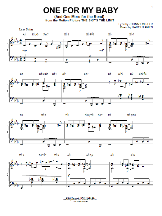 One For My Baby Piano Sheet Music Best Music Sheet One For My Baby Piano Sheet Music Best Music Sheet