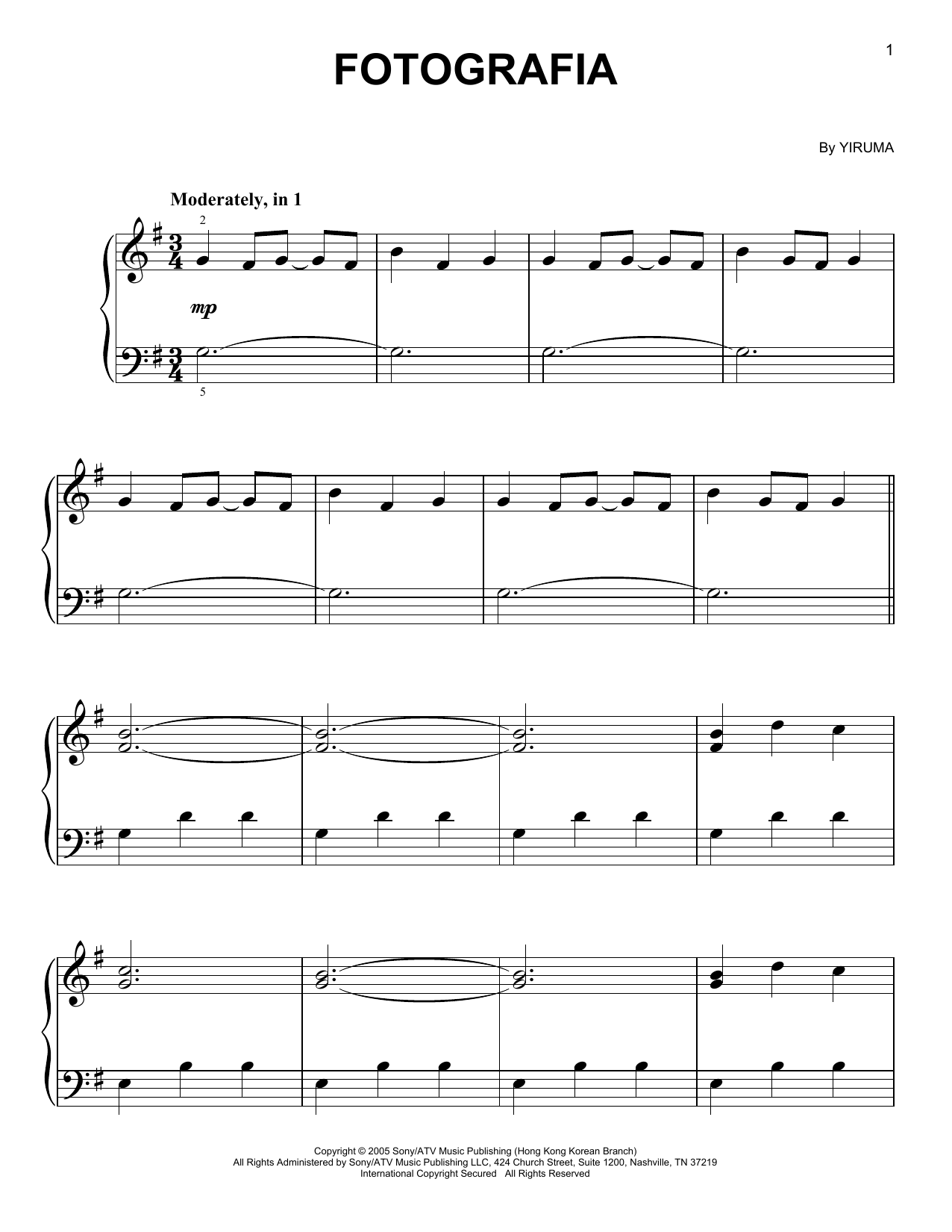 Preview Yiruma Fotografia Classical sheet music, notes and chords for Easy Piano, SKU: 155623 sheet music, piano notes, chords, guitar tabs, score, transpose, transcribe, how to play, guide, download, learn, tutorial, progression, song, artist, awards, billboard, mtv, vh1, tour, single, album, release