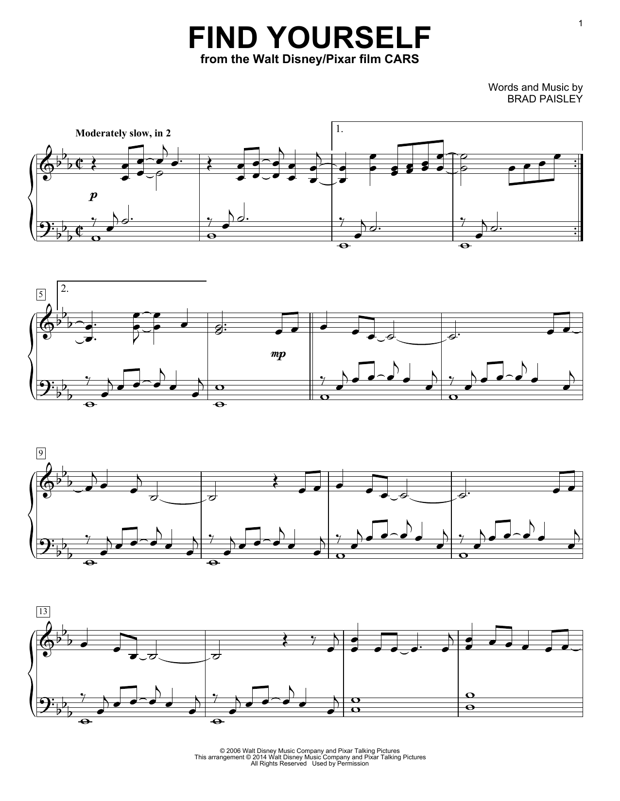 Preview Brad Paisley Find Yourself Pop sheet music, notes and chords for Piano, SKU: 156337 sheet music, piano notes, chords, guitar tabs, score, transpose, transcribe, how to play, guide, download, learn, tutorial, progression, song, artist, awards, billboard, mtv, vh1, tour, single, album, release