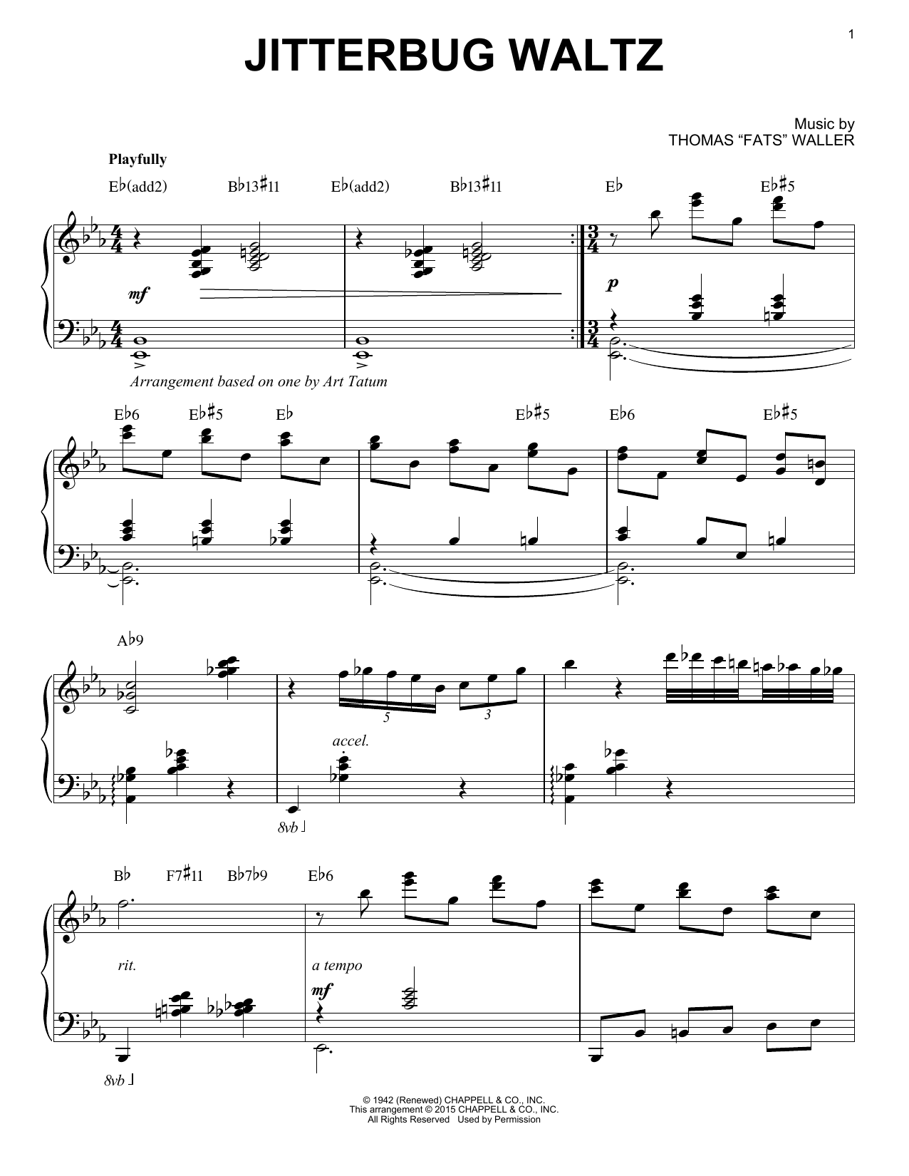 Preview Fats Waller Jitterbug Waltz Jazz sheet music, notes and chords for Piano, SKU: 159238 sheet music, piano notes, chords, guitar tabs, score, transpose, transcribe, how to play, guide, download, learn, tutorial, progression, song, artist, awards, billboard, mtv, vh1, tour, single, album, release