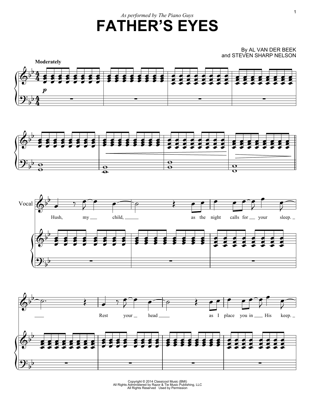 Preview The Piano Guys Father's Eyes Pop sheet music, notes and chords for Piano, SKU: 159320 sheet music, piano notes, chords, guitar tabs, score, transpose, transcribe, how to play, guide, download, learn, tutorial, progression, song, artist, awards, billboard, mtv, vh1, tour, single, album, release