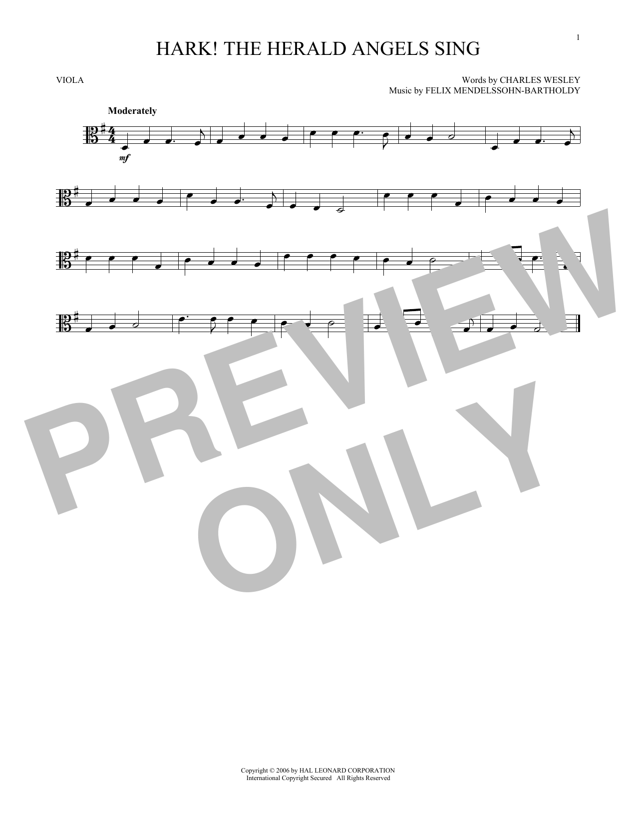 Preview Felix Mendelssohn-Bartholdy Hark! The Herald Angels Sing Classical sheet music, notes and chords for Viola, SKU: 166260 sheet music, piano notes, chords, guitar tabs, score, transpose, transcribe, how to play, guide, download, learn, tutorial, progression, song, artist, awards, billboard, mtv, vh1, tour, single, album, release