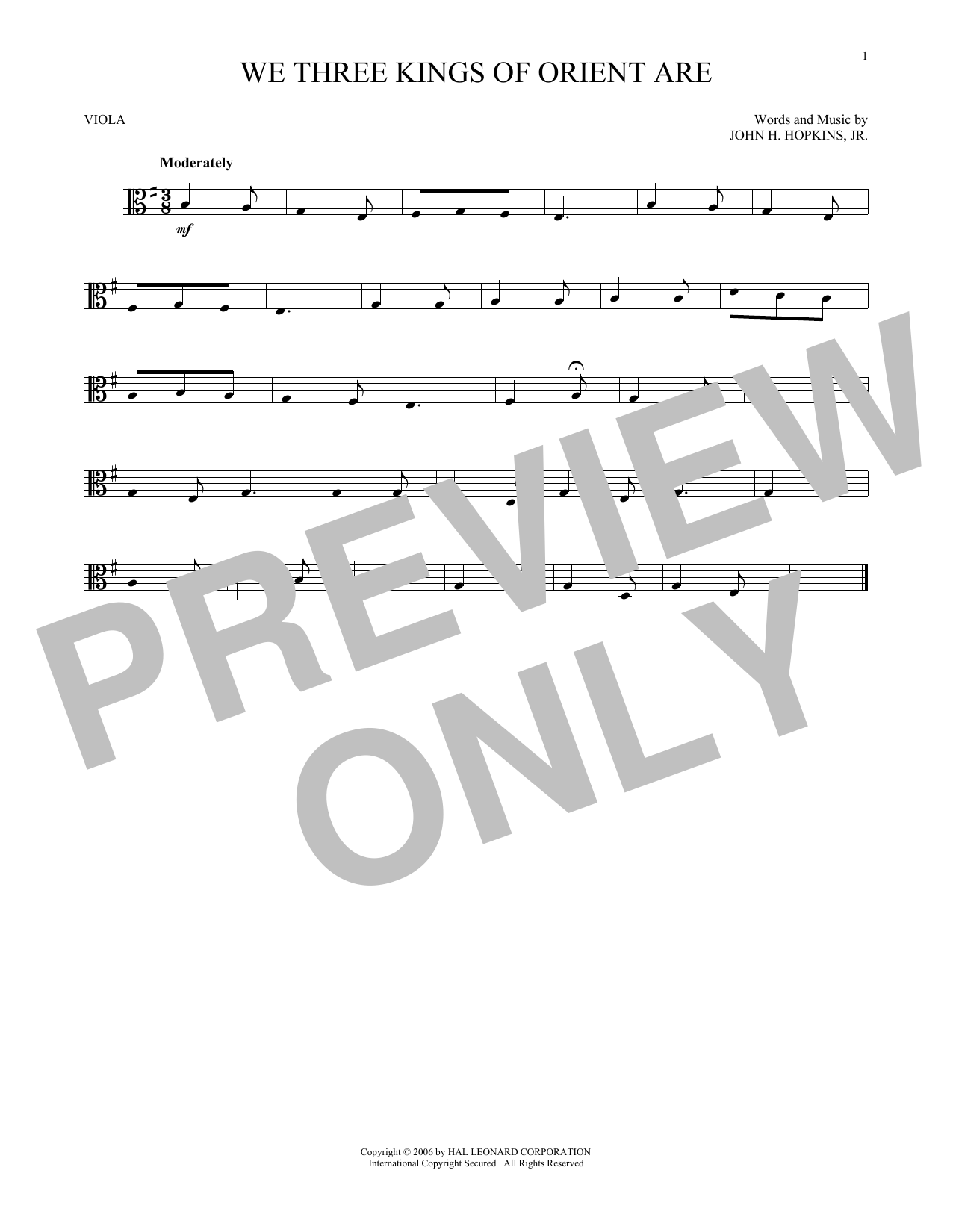 Preview John H. Hopkins, Jr. We Three Kings Of Orient Are Winter sheet music, notes and chords for Viola, SKU: 166380 sheet music, piano notes, chords, guitar tabs, score, transpose, transcribe, how to play, guide, download, learn, tutorial, progression, song, artist, awards, billboard, mtv, vh1, tour, single, album, release