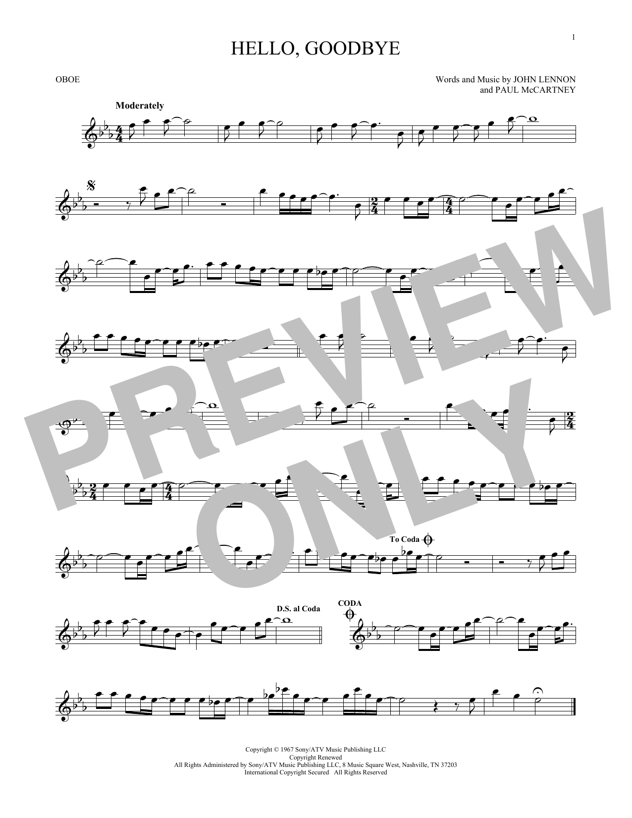 Hello Goodbye Piano Sheet Music Best Music Sheet