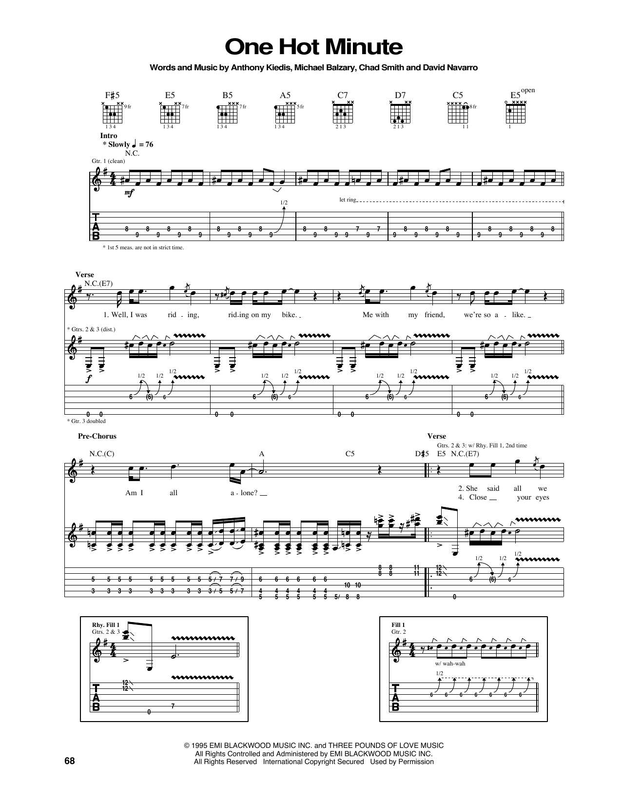 Preview Red Hot Chili Peppers One Hot Minute Soul sheet music, notes and chords for Guitar Tab, SKU: 171955 sheet music, piano notes, chords, guitar tabs, score, transpose, transcribe, how to play, guide, download, learn, tutorial, progression, song, artist, awards, billboard, mtv, vh1, tour, single, album, release