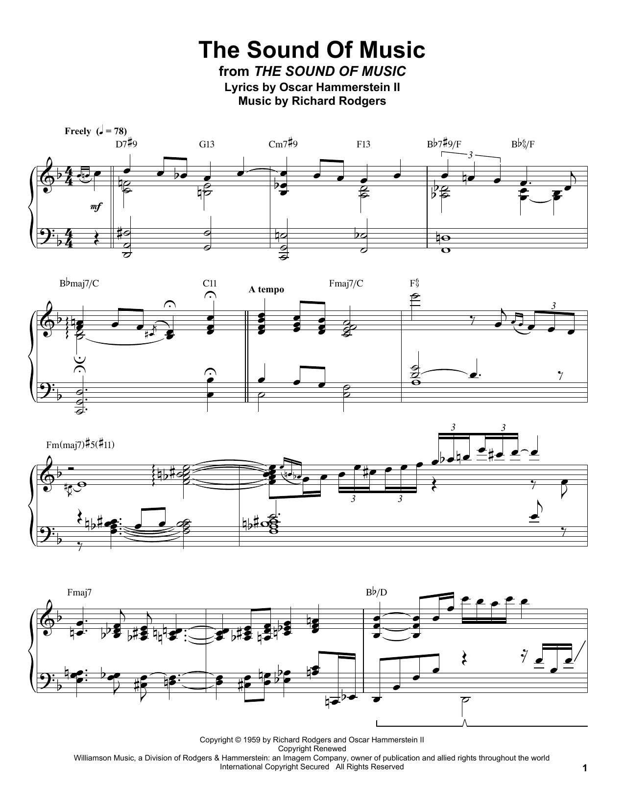 Preview Rodgers & Hammerstein The Sound Of Music Broadway sheet music, notes and chords for Piano Transcription, SKU: 172148 sheet music, piano notes, chords, guitar tabs, score, transpose, transcribe, how to play, guide, download, learn, tutorial, progression, song, artist, awards, billboard, mtv, vh1, tour, single, album, release