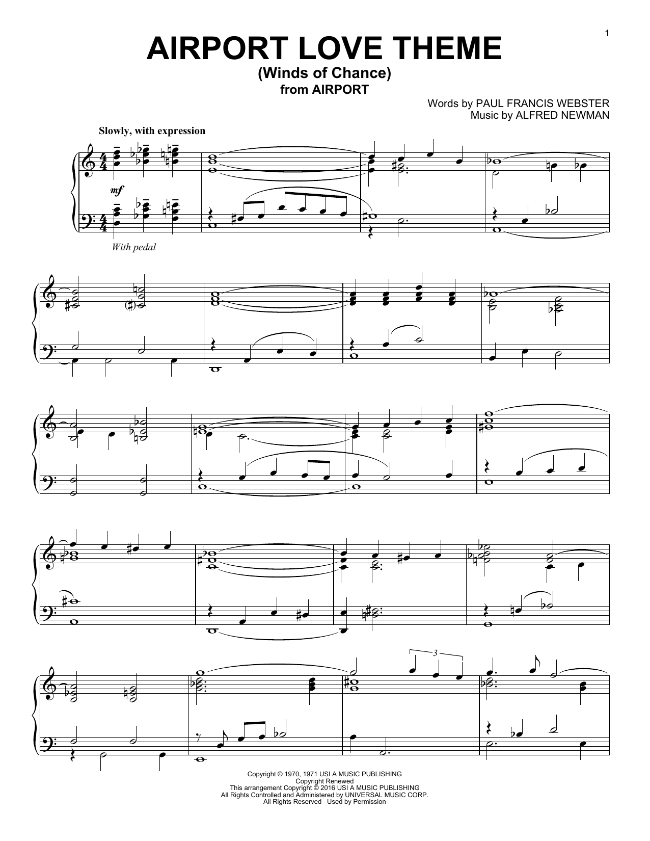 Preview Vincent Bell Airport Love Theme (Winds Of Chance) Film and TV sheet music, notes and chords for Piano, SKU: 175950 sheet music, piano notes, chords, guitar tabs, score, transpose, transcribe, how to play, guide, download, learn, tutorial, progression, song, artist, awards, billboard, mtv, vh1, tour, single, album, release