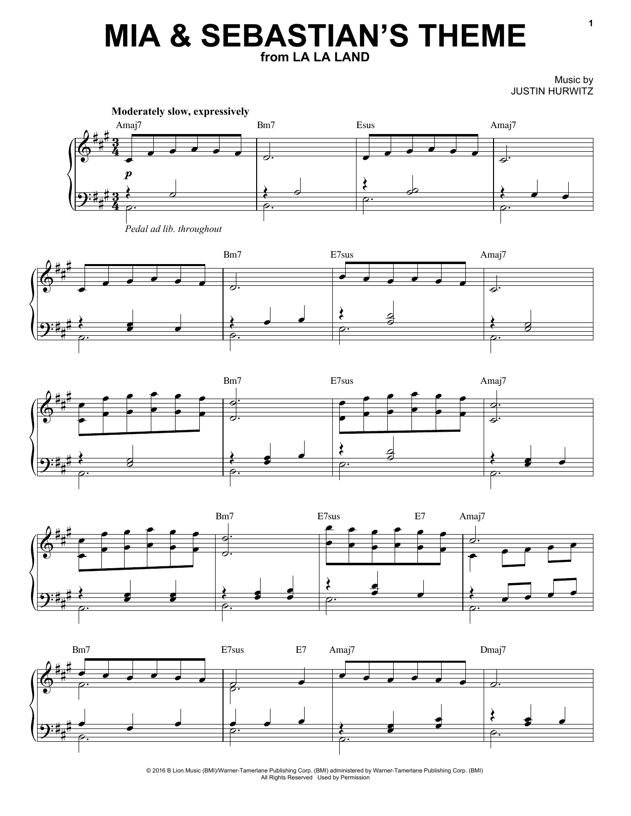 Preview Justin Hurwitz Mia And Sebastian's Theme (from La La Land) Film/TV sheet music, notes and chords for Piano Solo, SKU: 178666 sheet music, piano notes, chords, guitar tabs, score, transpose, transcribe, how to play, guide, download, learn, tutorial, progression, song, artist, awards, billboard, mtv, vh1, tour, single, album, release