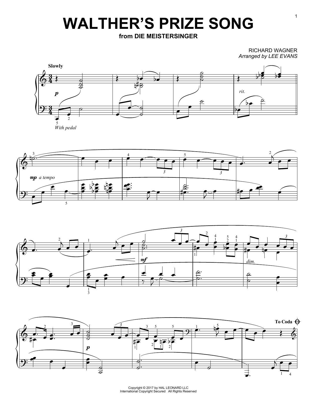 Preview Lee Evans Walther's Prize Song Classical sheet music, notes and chords for Piano, SKU: 180113 sheet music, piano notes, chords, guitar tabs, score, transpose, transcribe, how to play, guide, download, learn, tutorial, progression, song, artist, awards, billboard, mtv, vh1, tour, single, album, release