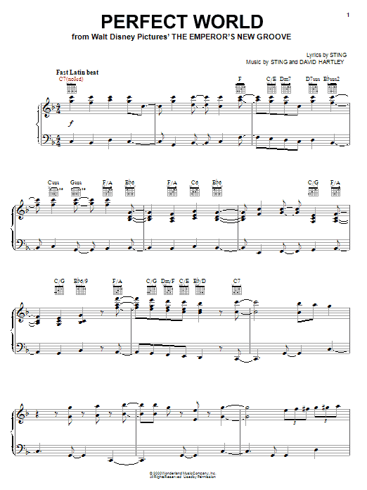 Preview Sting Perfect World Children sheet music, notes and chords for Piano, Vocal & Guitar (Right-Hand Melody), SKU: 18237 sheet music, piano notes, chords, guitar tabs, score, transpose, transcribe, how to play, guide, download, learn, tutorial, progression, song, artist, awards, billboard, mtv, vh1, tour, single, album, release