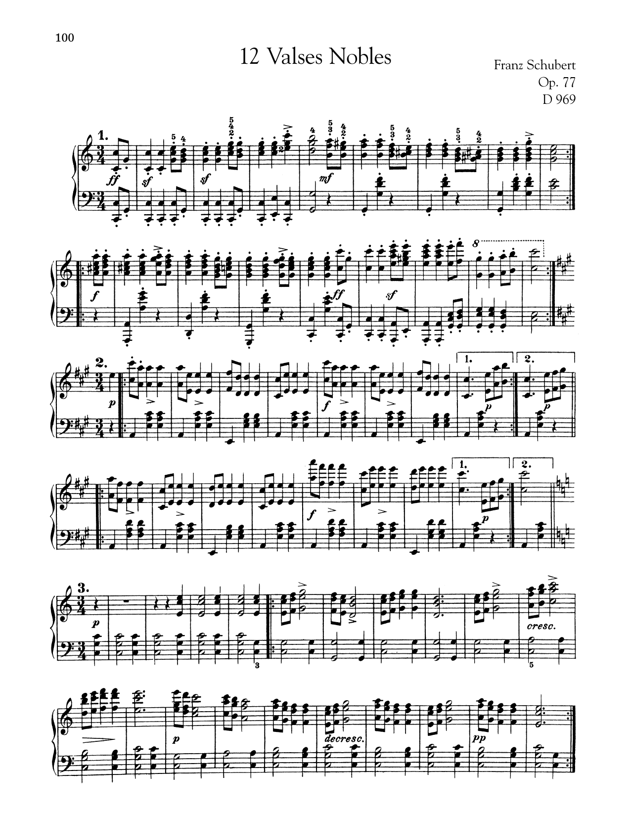 Preview Franz Schubert 12 Valses Nobles, Op. 77, D. 969 Classical sheet music, notes and chords for Piano, SKU: 182543 sheet music, piano notes, chords, guitar tabs, score, transpose, transcribe, how to play, guide, download, learn, tutorial, progression, song, artist, awards, billboard, mtv, vh1, tour, single, album, release