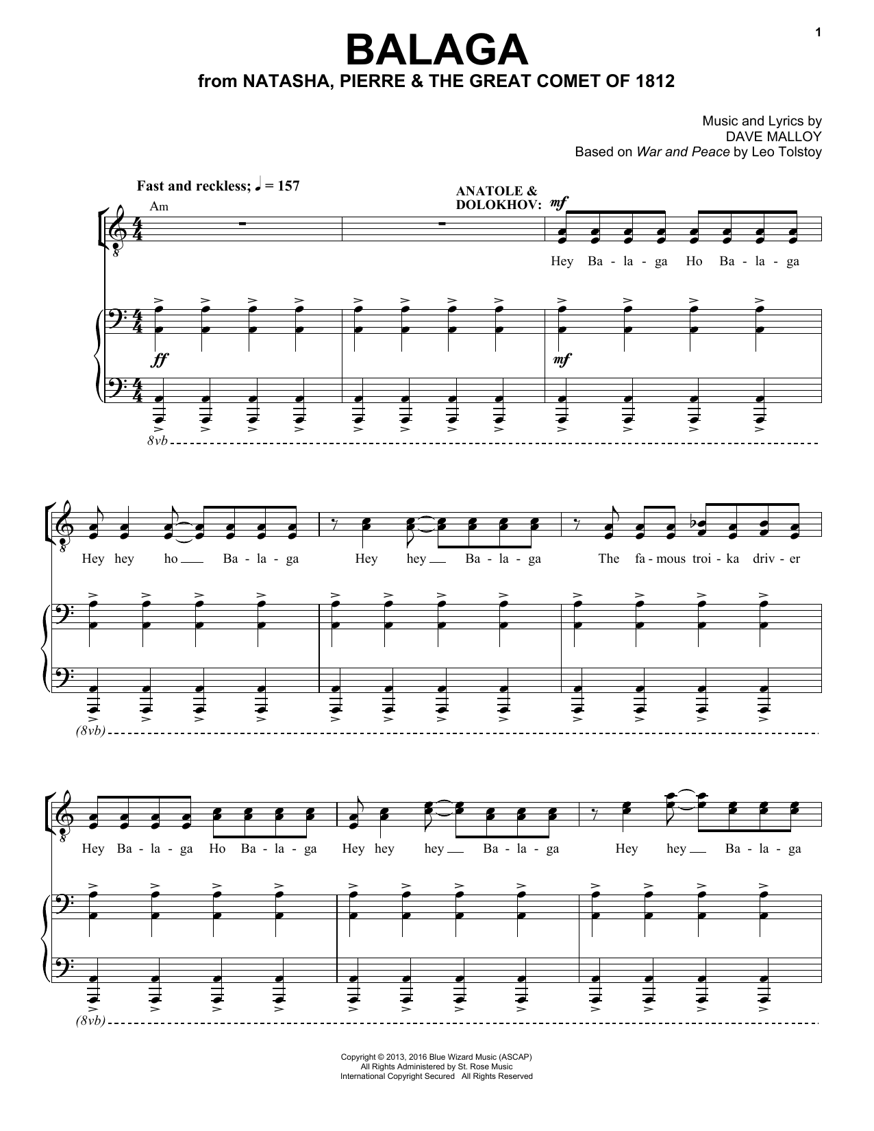 Preview Josh Groban Balaga (from Natasha, Pierre & The Great Comet of 1812) Broadway sheet music, notes and chords for Piano & Vocal, SKU: 184118 sheet music, piano notes, chords, guitar tabs, score, transpose, transcribe, how to play, guide, download, learn, tutorial, progression, song, artist, awards, billboard, mtv, vh1, tour, single, album, release