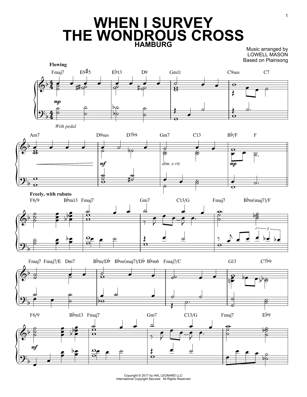 Preview Lowell Mason When I Survey The Wondrous Cross Religious sheet music, notes and chords for Piano, SKU: 185336 sheet music, piano notes, chords, guitar tabs, score, transpose, transcribe, how to play, guide, download, learn, tutorial, progression, song, artist, awards, billboard, mtv, vh1, tour, single, album, release