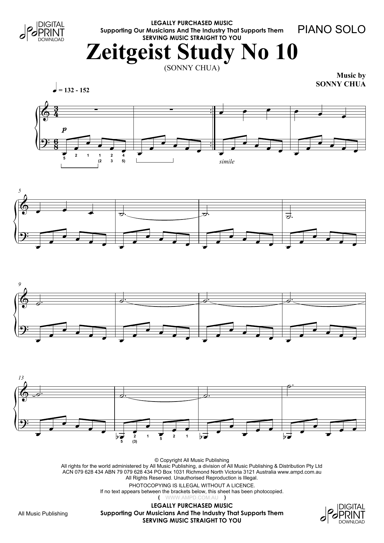 Preview Sonny Chua Zeitgeist Study No 10 Easy Listening sheet music, notes and chords for Piano, SKU: 185870 sheet music, piano notes, chords, guitar tabs, score, transpose, transcribe, how to play, guide, download, learn, tutorial, progression, song, artist, awards, billboard, mtv, vh1, tour, single, album, release