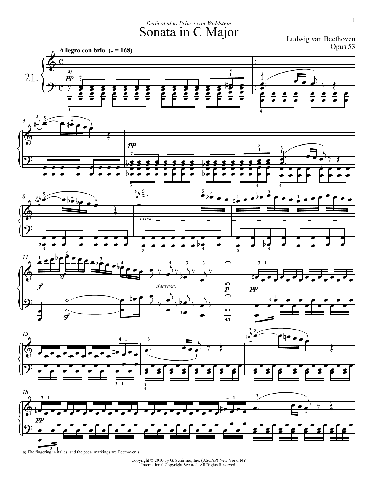 Preview Ludwig van Beethoven Piano Sonata No. 21 In C Major, Op. 53 sheet music, piano notes, chords, guitar tabs, score, transpose, transcribe, how to play, guide, download, learn, tutorial, progression, song, artist, awards, billboard, mtv, vh1, tour, single, album, release
