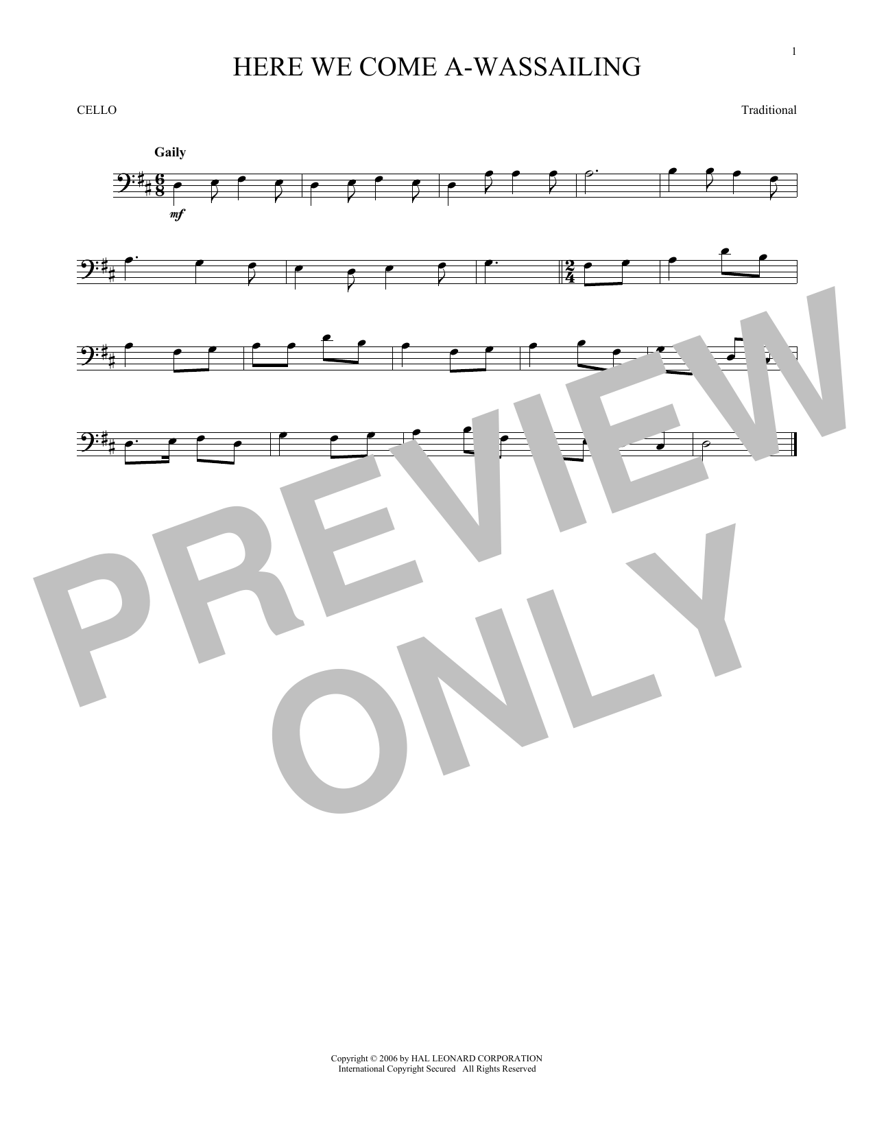 Preview Traditional Here We Come A-Wassailing Christmas sheet music, notes and chords for Cello, SKU: 190791 sheet music, piano notes, chords, guitar tabs, score, transpose, transcribe, how to play, guide, download, learn, tutorial, progression, song, artist, awards, billboard, mtv, vh1, tour, single, album, release