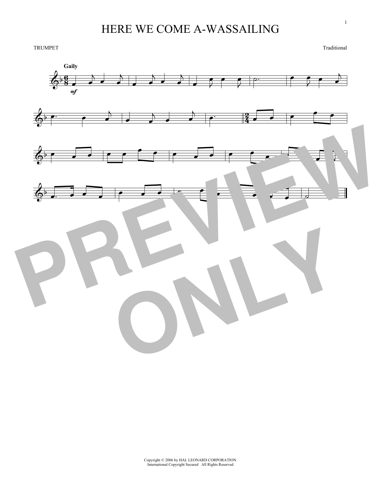 Preview Traditional Here We Come A-Wassailing Christmas sheet music, notes and chords for Trumpet, SKU: 190910 sheet music, piano notes, chords, guitar tabs, score, transpose, transcribe, how to play, guide, download, learn, tutorial, progression, song, artist, awards, billboard, mtv, vh1, tour, single, album, release