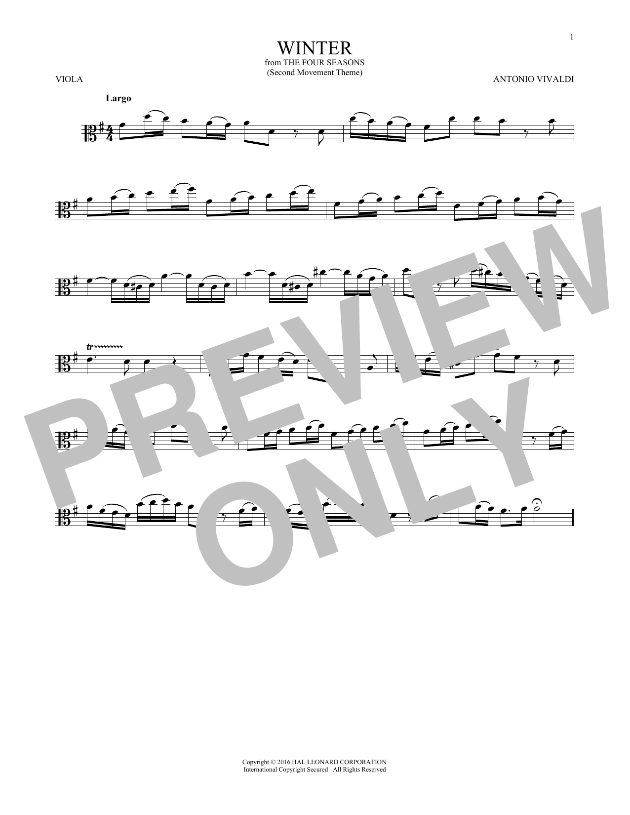 Preview Antonio Vivaldi Winter Classical sheet music, notes and chords for Viola, SKU: 193087 sheet music, piano notes, chords, guitar tabs, score, transpose, transcribe, how to play, guide, download, learn, tutorial, progression, song, artist, awards, billboard, mtv, vh1, tour, single, album, release