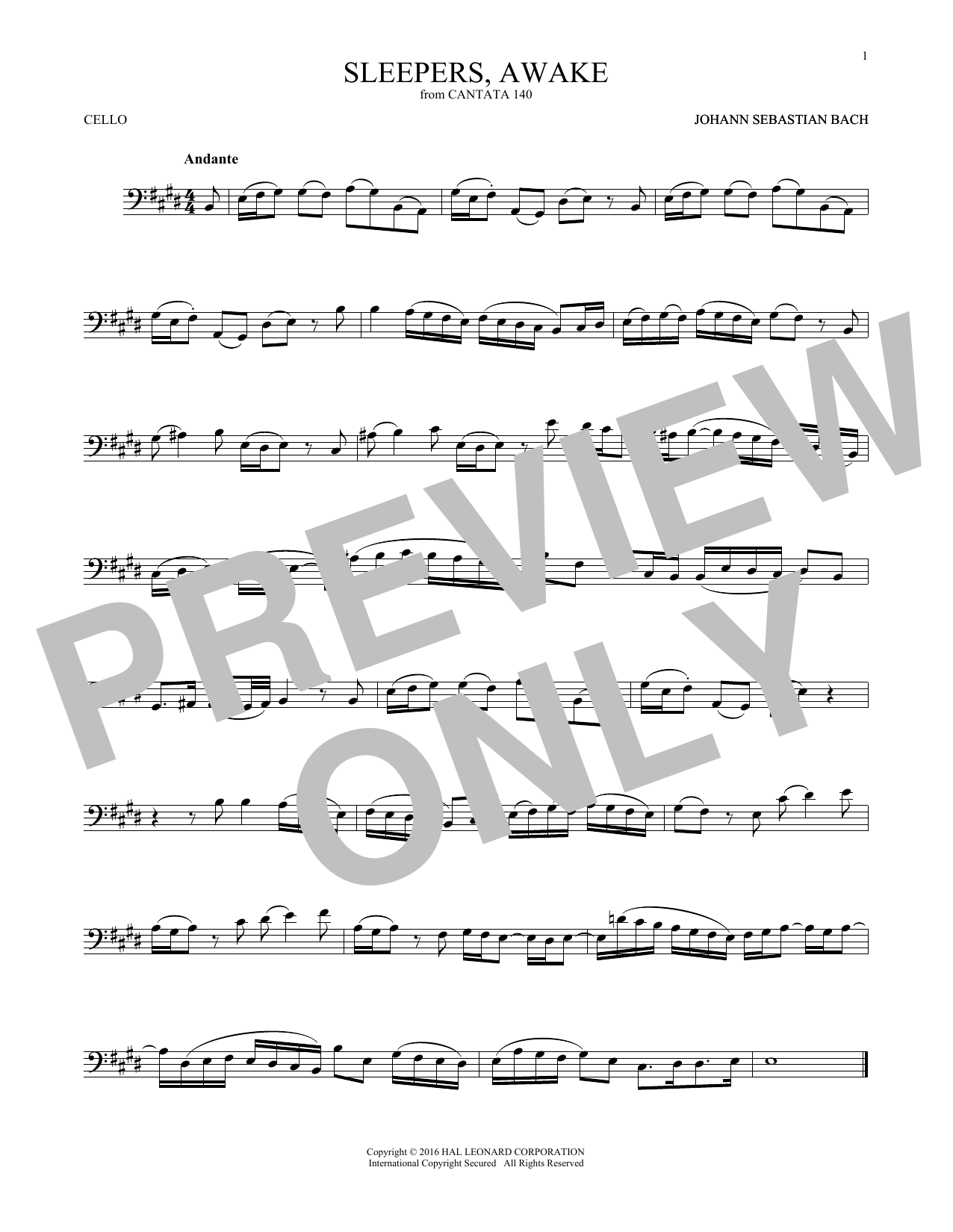 Preview Johann Sebastian Bach Sleepers, Awake (Wachet Auf) Classical sheet music, notes and chords for Cello, SKU: 193089 sheet music, piano notes, chords, guitar tabs, score, transpose, transcribe, how to play, guide, download, learn, tutorial, progression, song, artist, awards, billboard, mtv, vh1, tour, single, album, release