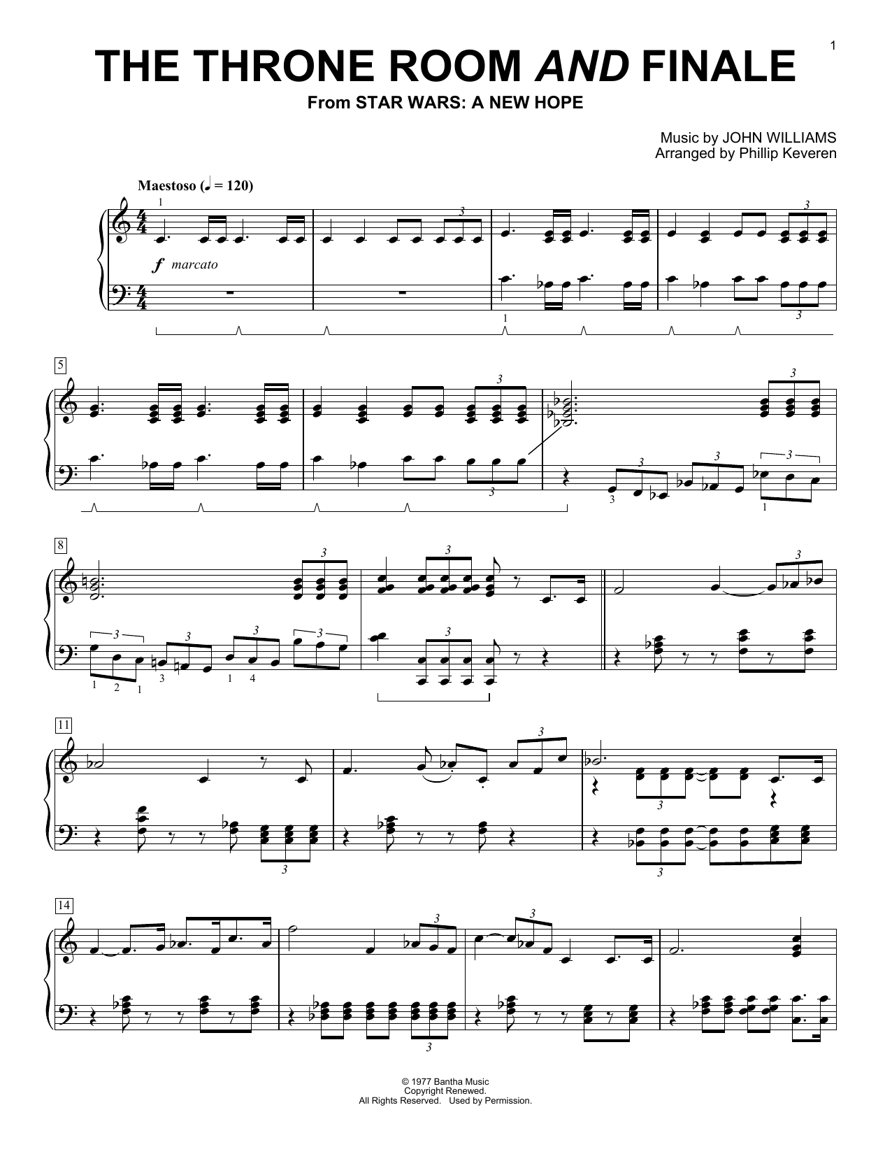 Preview Phillip Keveren Throne Room and Finale Film and TV sheet music, notes and chords for Piano, SKU: 195434 sheet music, piano notes, chords, guitar tabs, score, transpose, transcribe, how to play, guide, download, learn, tutorial, progression, song, artist, awards, billboard, mtv, vh1, tour, single, album, release