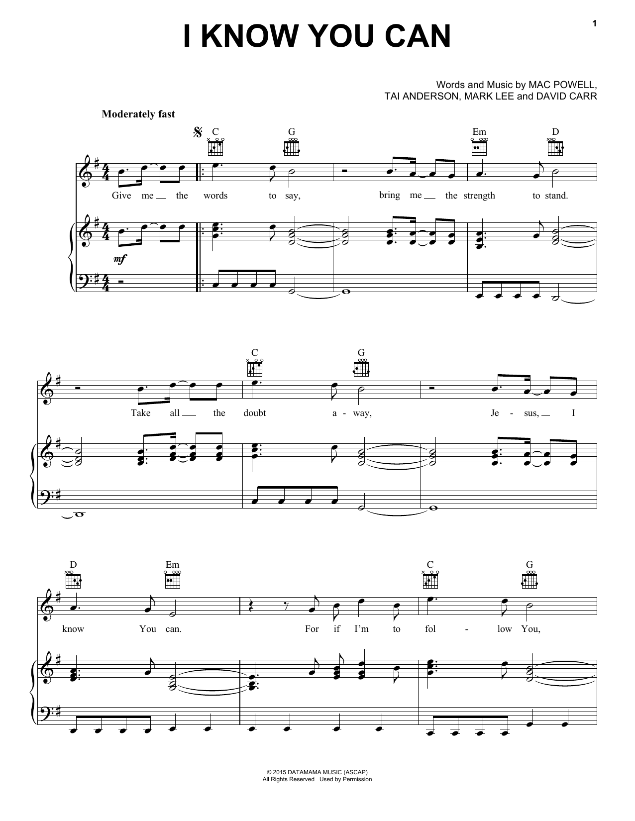 Preview Third Day I Know You Can Pop sheet music, notes and chords for Piano, Vocal & Guitar (Right-Hand Melody), SKU: 196591 sheet music, piano notes, chords, guitar tabs, score, transpose, transcribe, how to play, guide, download, learn, tutorial, progression, song, artist, awards, billboard, mtv, vh1, tour, single, album, release