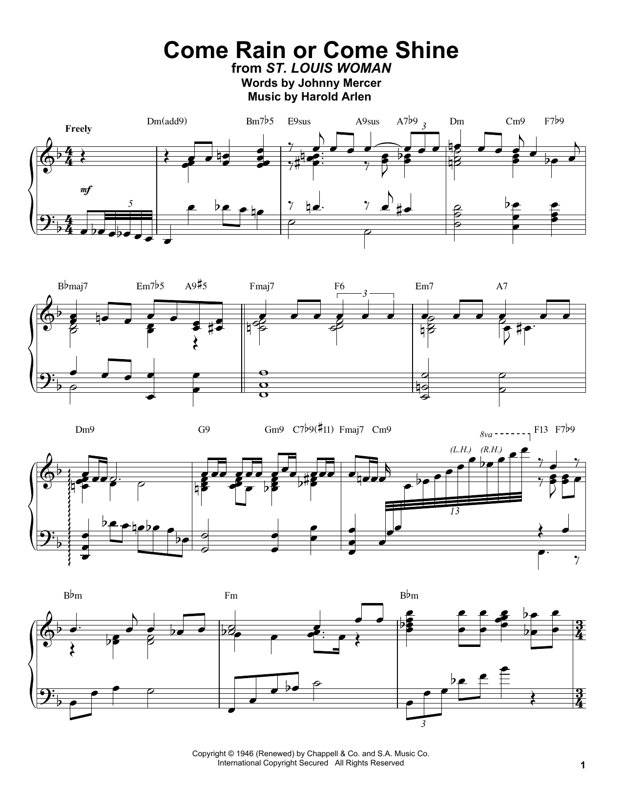 Preview Oscar Peterson Come Rain Or Come Shine Jazz sheet music, notes and chords for Piano Transcription, SKU: 196683 sheet music, piano notes, chords, guitar tabs, score, transpose, transcribe, how to play, guide, download, learn, tutorial, progression, song, artist, awards, billboard, mtv, vh1, tour, single, album, release