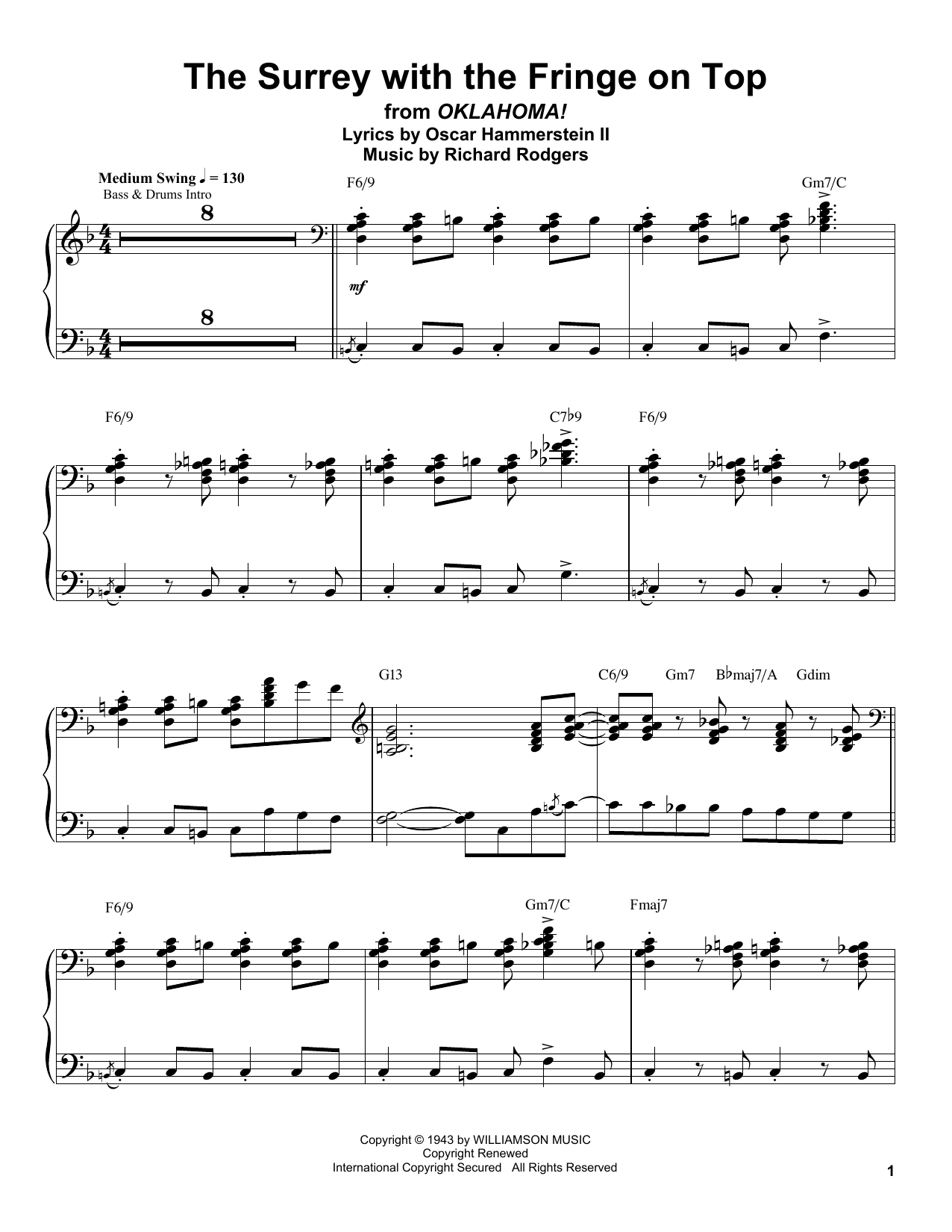 Preview Oscar Peterson The Surrey With The Fringe On Top Jazz sheet music, notes and chords for Piano Transcription, SKU: 196684 sheet music, piano notes, chords, guitar tabs, score, transpose, transcribe, how to play, guide, download, learn, tutorial, progression, song, artist, awards, billboard, mtv, vh1, tour, single, album, release