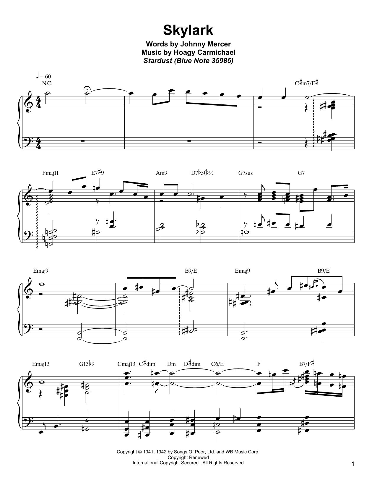 Preview Bill Charlap Skylark Jazz sheet music, notes and chords for Piano Transcription, SKU: 196700 sheet music, piano notes, chords, guitar tabs, score, transpose, transcribe, how to play, guide, download, learn, tutorial, progression, song, artist, awards, billboard, mtv, vh1, tour, single, album, release