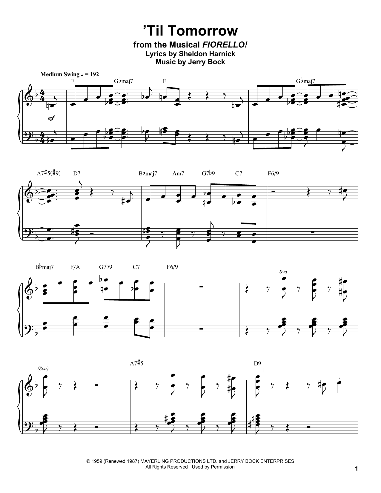 Preview Oscar Peterson 'Til Tomorrow Jazz sheet music, notes and chords for Piano Transcription, SKU: 196703 sheet music, piano notes, chords, guitar tabs, score, transpose, transcribe, how to play, guide, download, learn, tutorial, progression, song, artist, awards, billboard, mtv, vh1, tour, single, album, release