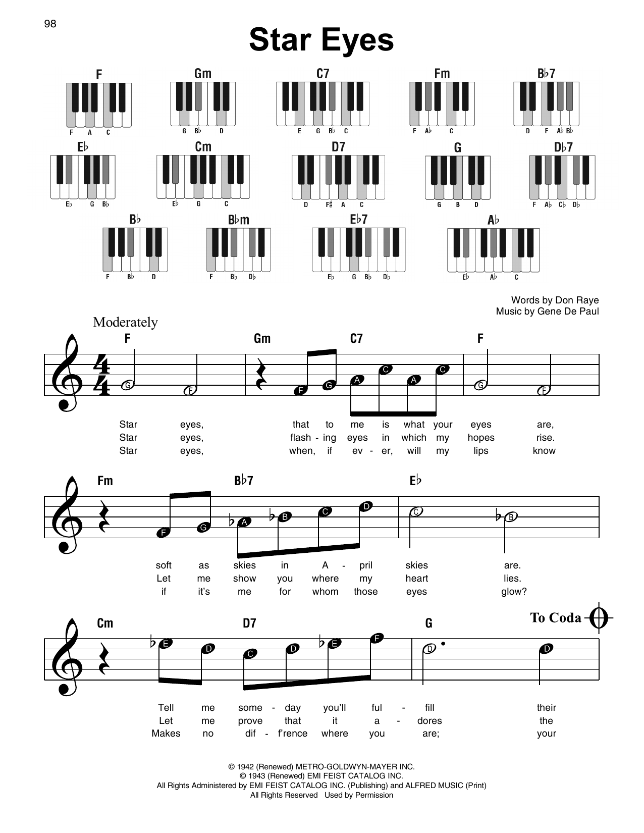 Preview Charlie Parker Star Eyes Jazz sheet music, notes and chords for Super Easy Piano, SKU: 196905 sheet music, piano notes, chords, guitar tabs, score, transpose, transcribe, how to play, guide, download, learn, tutorial, progression, song, artist, awards, billboard, mtv, vh1, tour, single, album, release