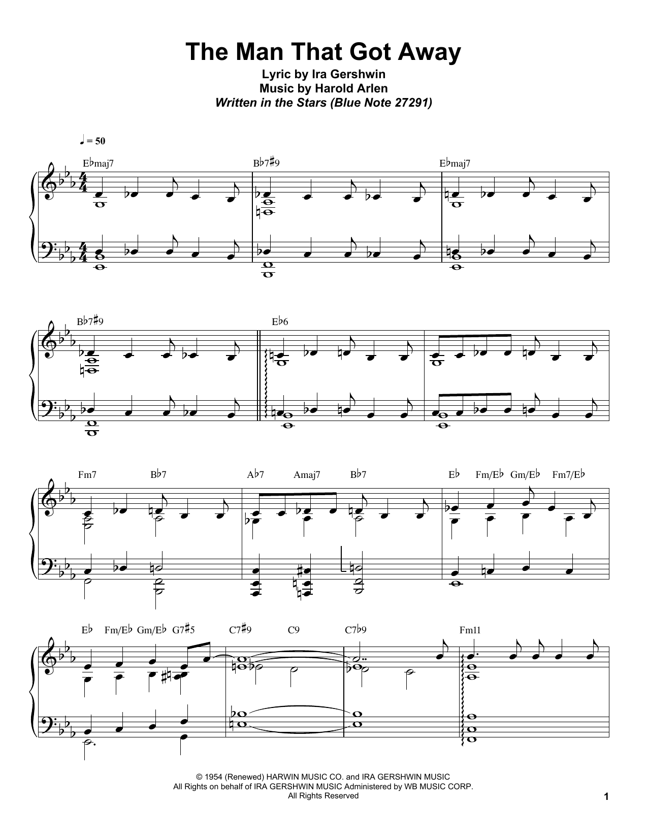 Preview Bill Charlap The Man That Got Away Jazz sheet music, notes and chords for Piano Transcription, SKU: 198758 sheet music, piano notes, chords, guitar tabs, score, transpose, transcribe, how to play, guide, download, learn, tutorial, progression, song, artist, awards, billboard, mtv, vh1, tour, single, album, release