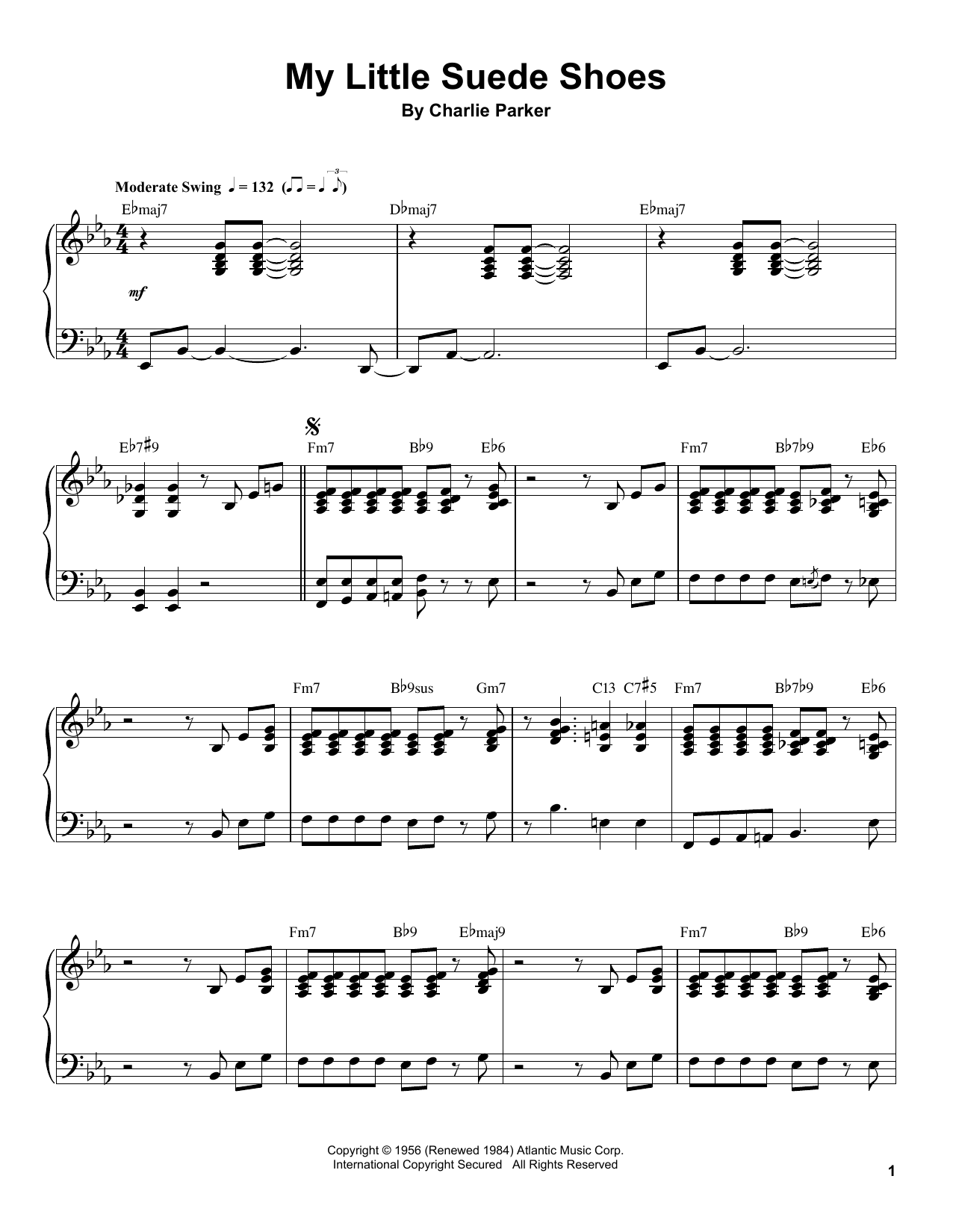Preview Charlie Parker My Little Suede Shoes Jazz sheet music, notes and chords for Piano Transcription, SKU: 199008 sheet music, piano notes, chords, guitar tabs, score, transpose, transcribe, how to play, guide, download, learn, tutorial, progression, song, artist, awards, billboard, mtv, vh1, tour, single, album, release