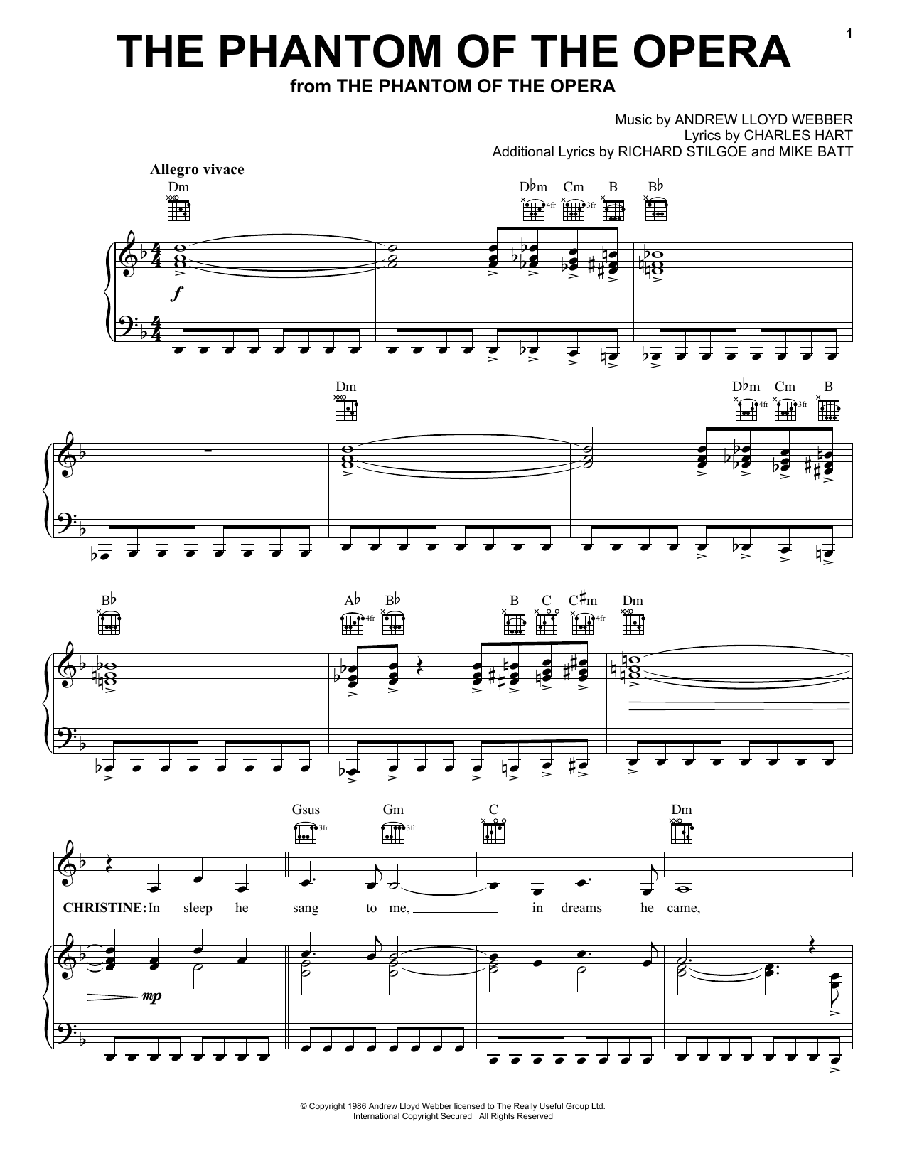 Preview Andrew Lloyd Webber The Phantom Of The Opera Children sheet music, notes and chords for Piano, Vocal & Guitar (Right-Hand Melody), SKU: 21379 sheet music, piano notes, chords, guitar tabs, score, transpose, transcribe, how to play, guide, download, learn, tutorial, progression, song, artist, awards, billboard, mtv, vh1, tour, single, album, release
